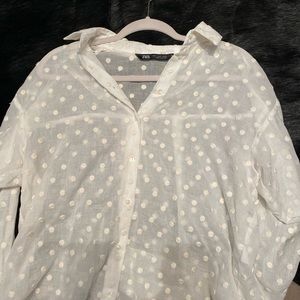 Zara | polka dot button up